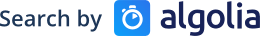 Search provided by Algolia